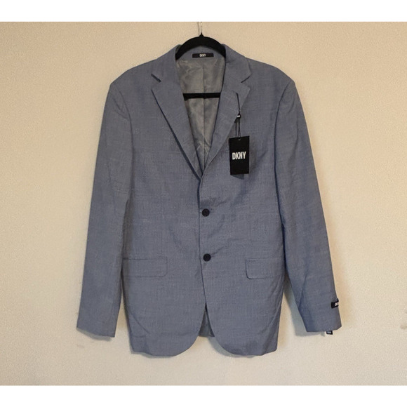DKNY Mens Blazer Jacket 40 R Blue - Picture 1 of 11